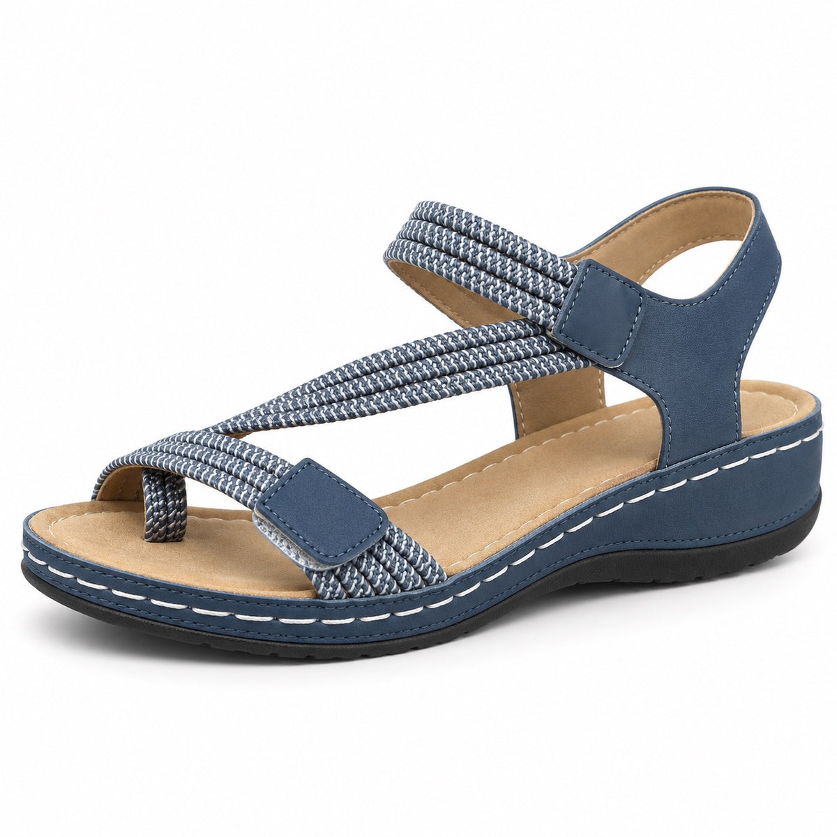 Julie – Women's Wide Toe Box Sandals in Blue