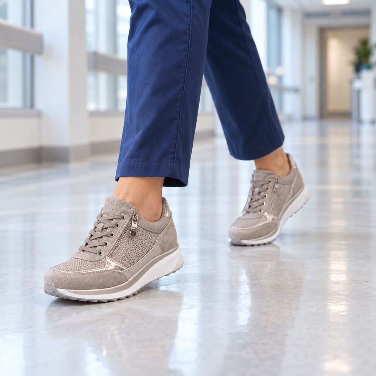 Kate – Women's Nursing Sneakers, worn on a walk