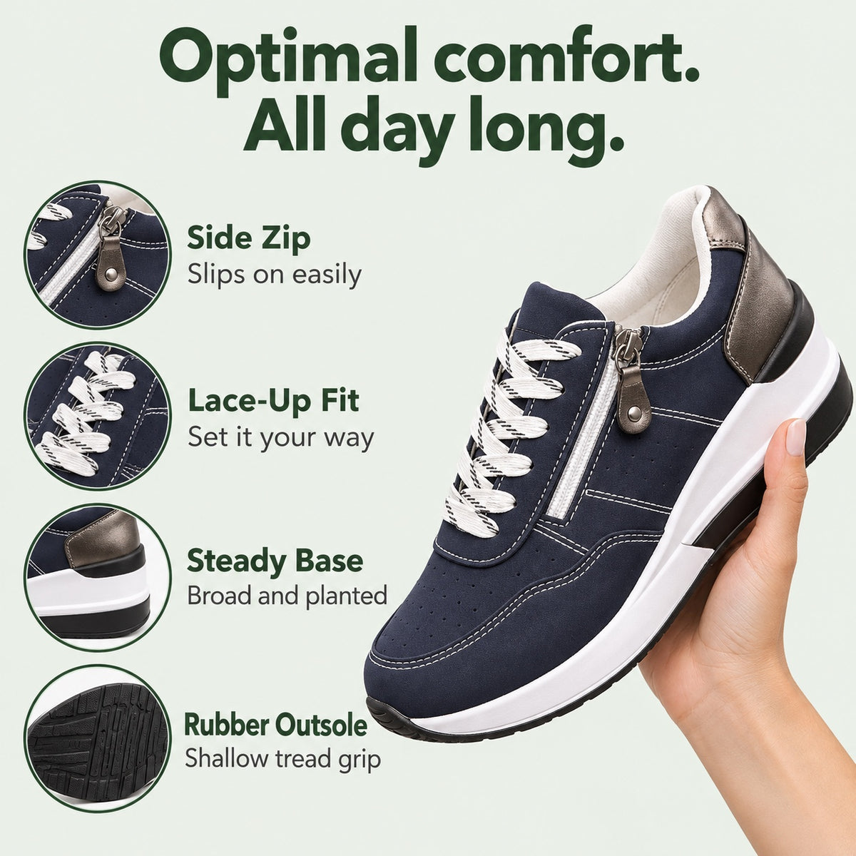 Kathleen – Women's Walking Sneakers, features