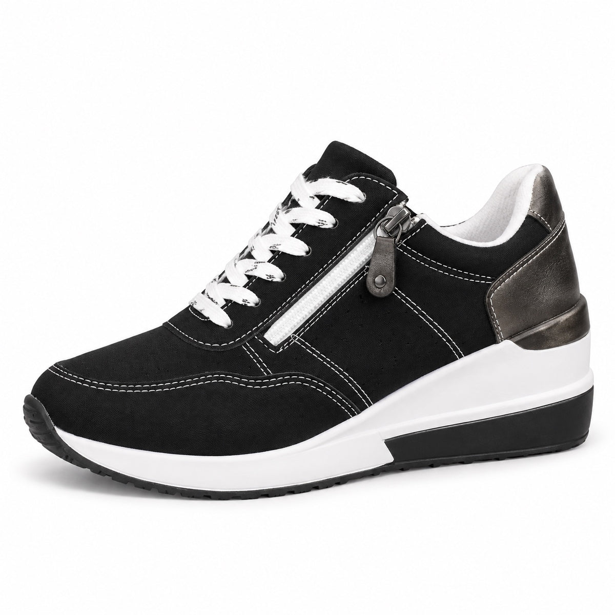 Kathleen – Women's Walking Sneakers in Black
