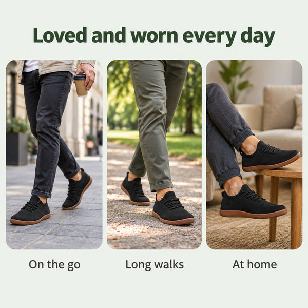Keegan – Unisex Barefoot Sneakers, worn every day