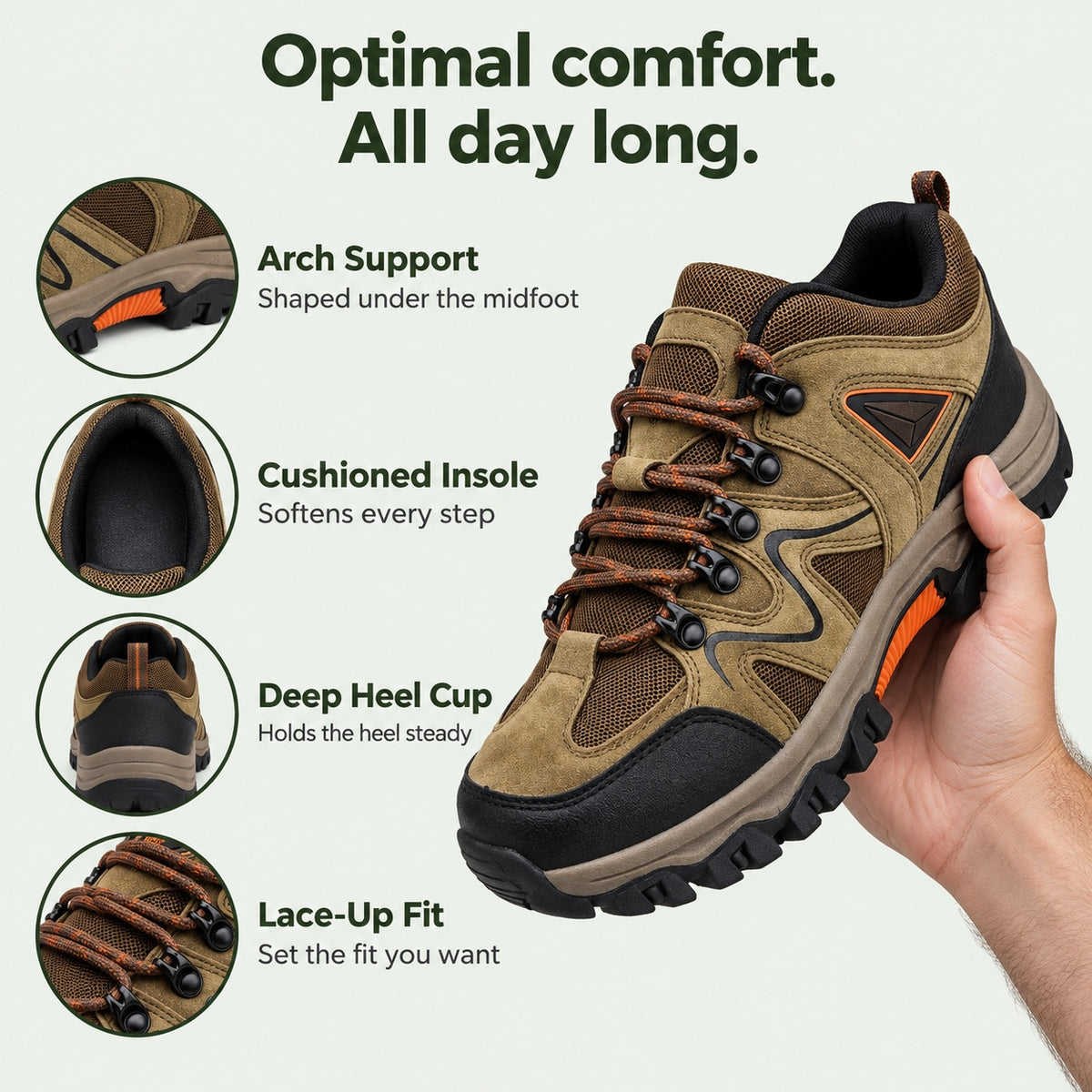 Kurt – Men's Arch Support Shoes, features