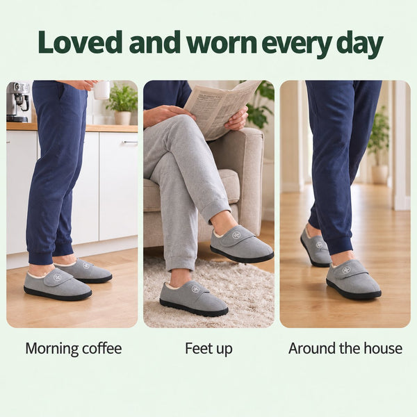Lance – Men's Comfort Slippers, worn every day