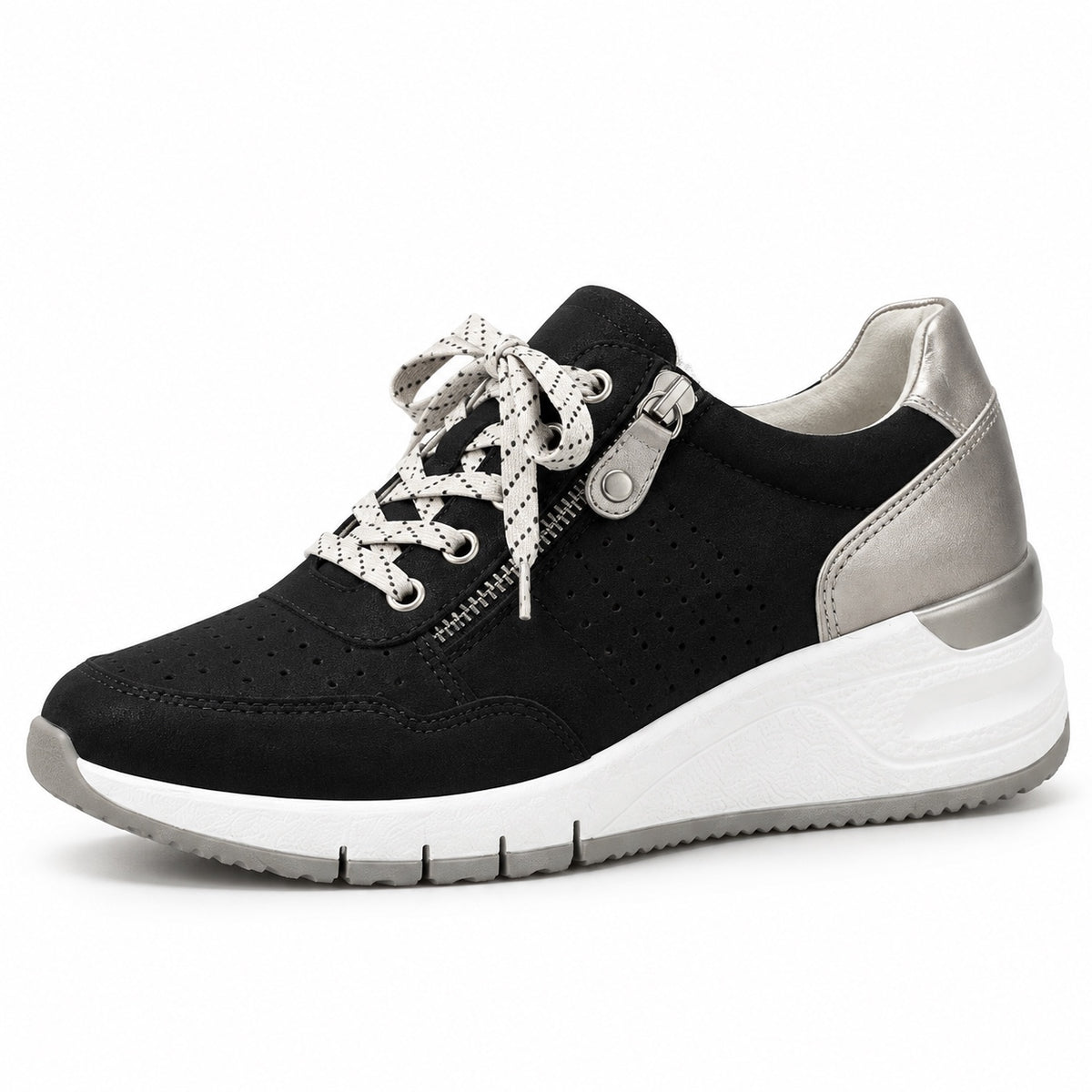 Larson – Women's Orthopedic Sneakers in Black