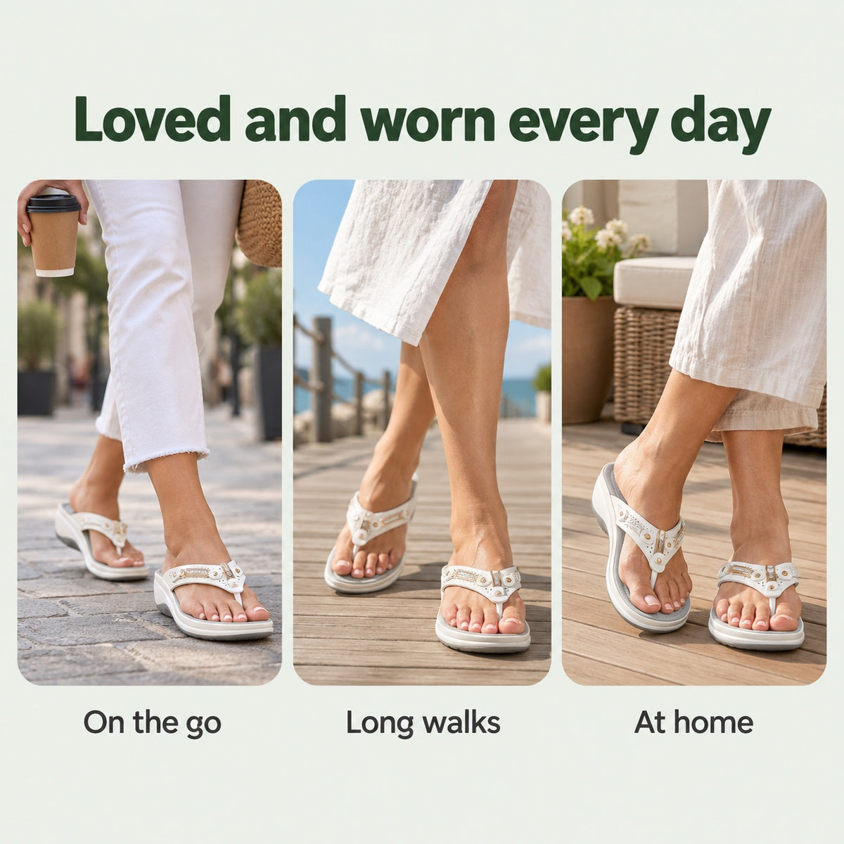 Latasha – Women's Wide Toe Box Sandals, worn every day
