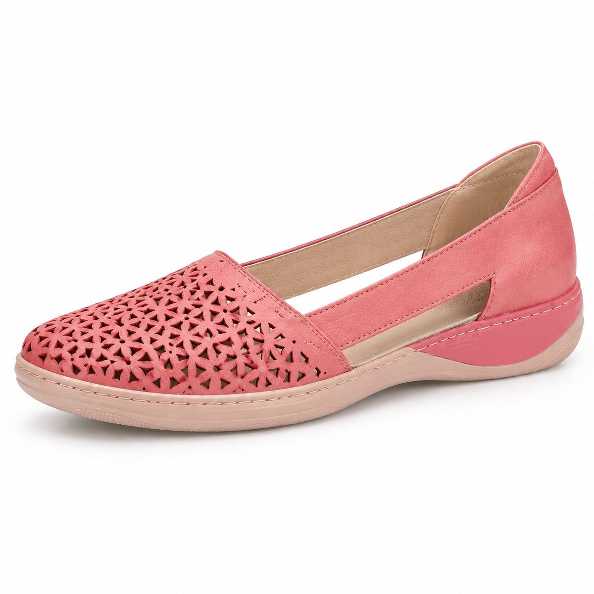 Lisa – Women's Wide Toe Box Shoes in Rose Pink