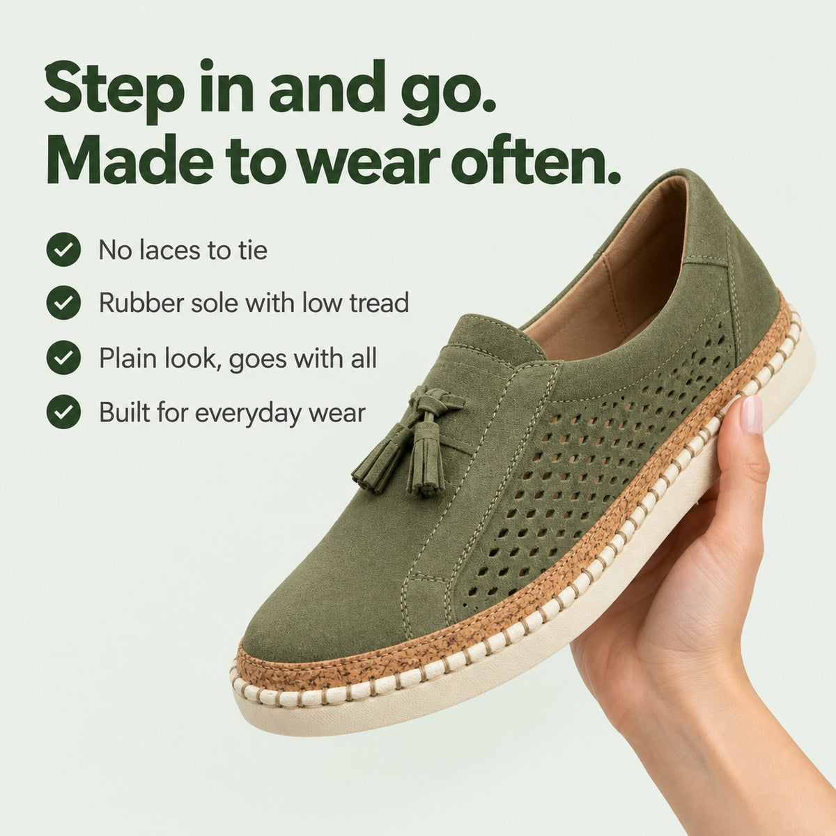Logan – Women's Slip-On Sneakers, key benefits