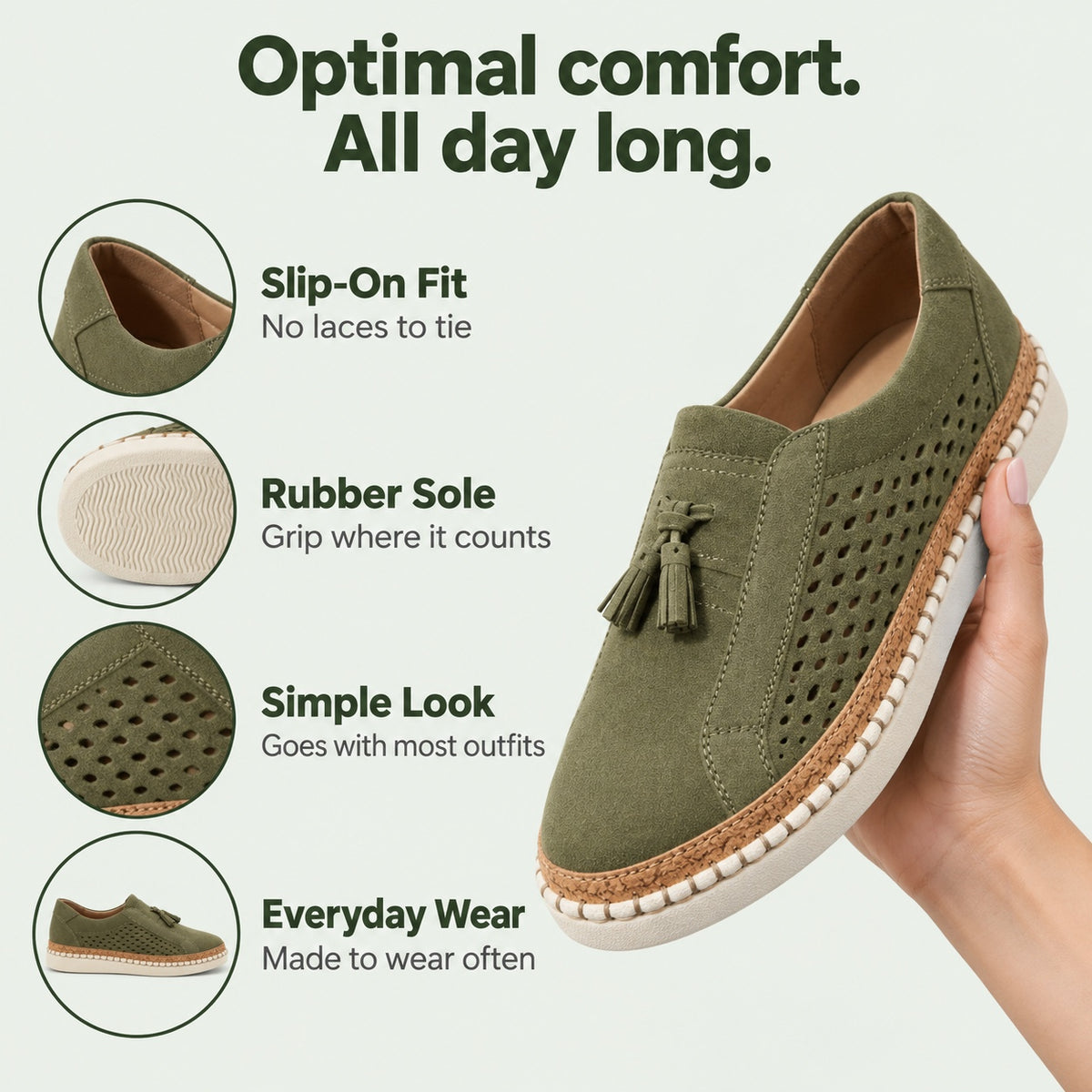 Logan – Women's Slip-On Sneakers, features