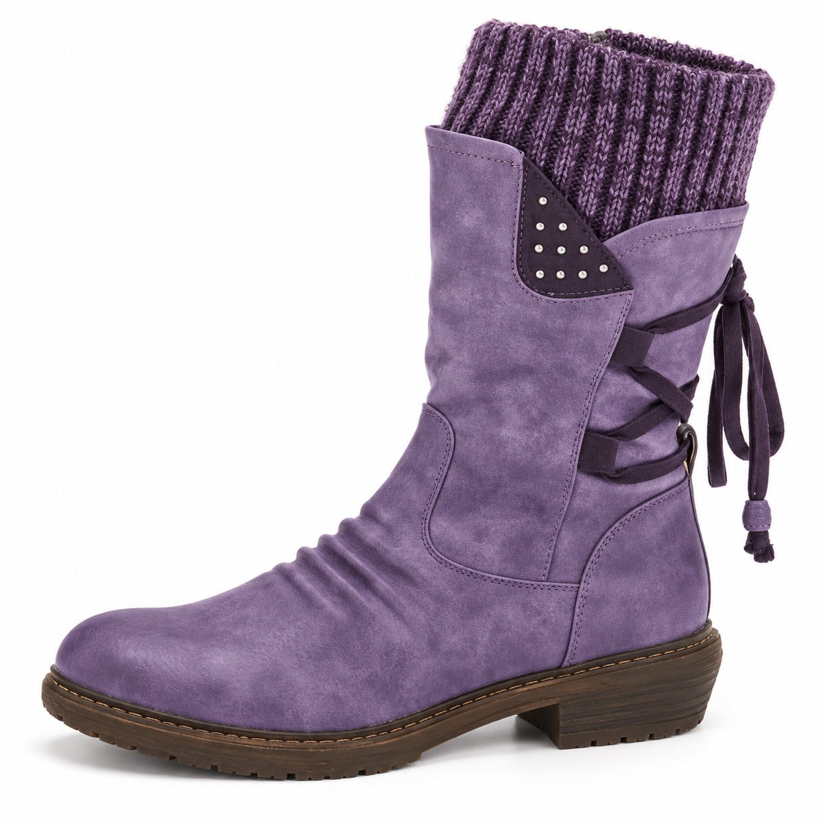 Lola – Women's Comfort Boots in Purple