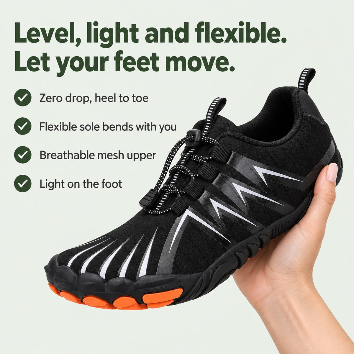 Luke – Unisex Barefoot Sneakers, key benefits