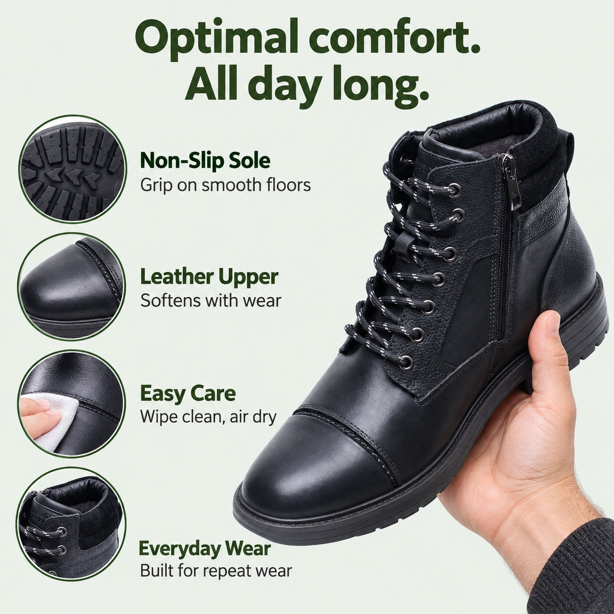 Luther – Men's Comfort Boots, features