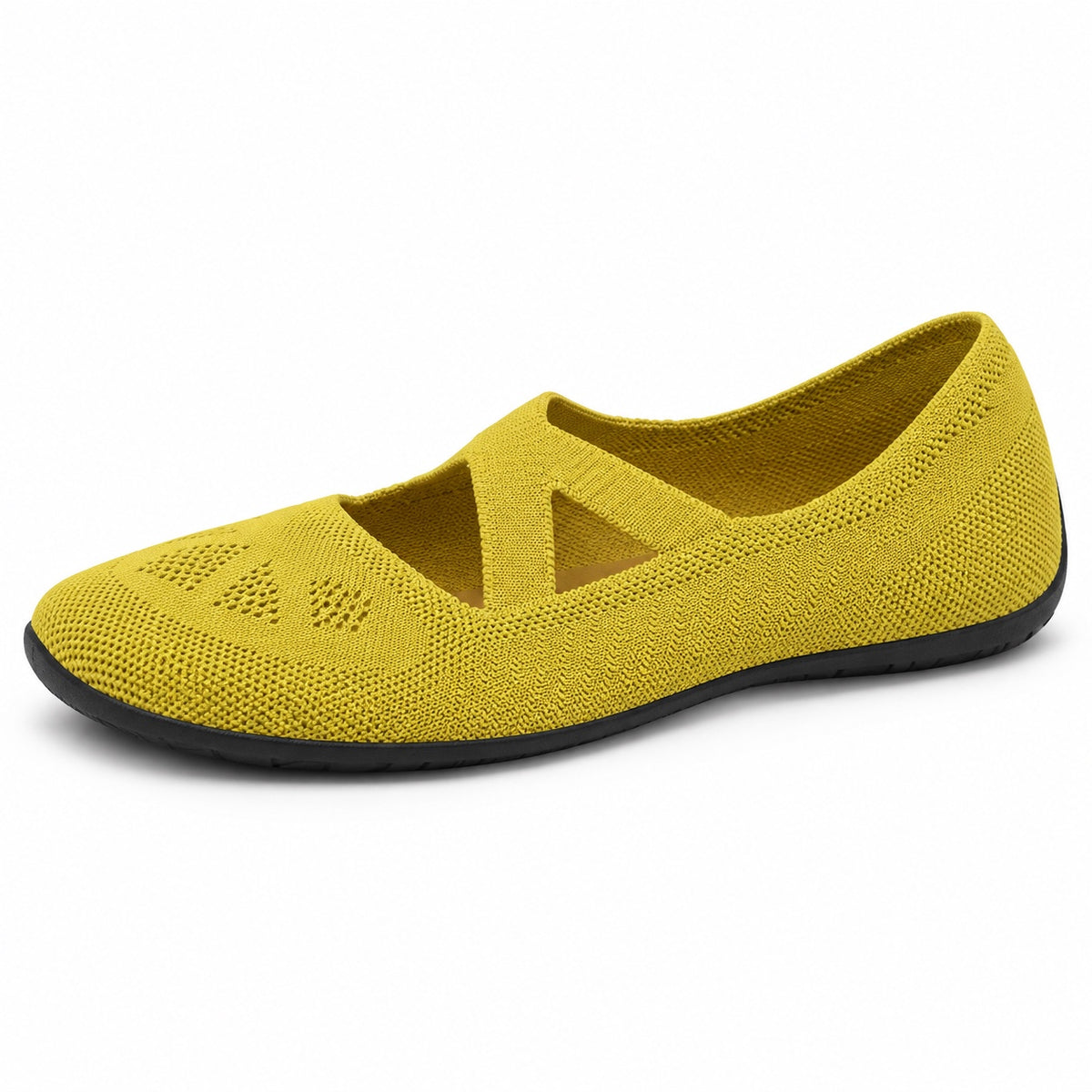 Lydia – Women's Barefoot Flats in Mustard Yellow