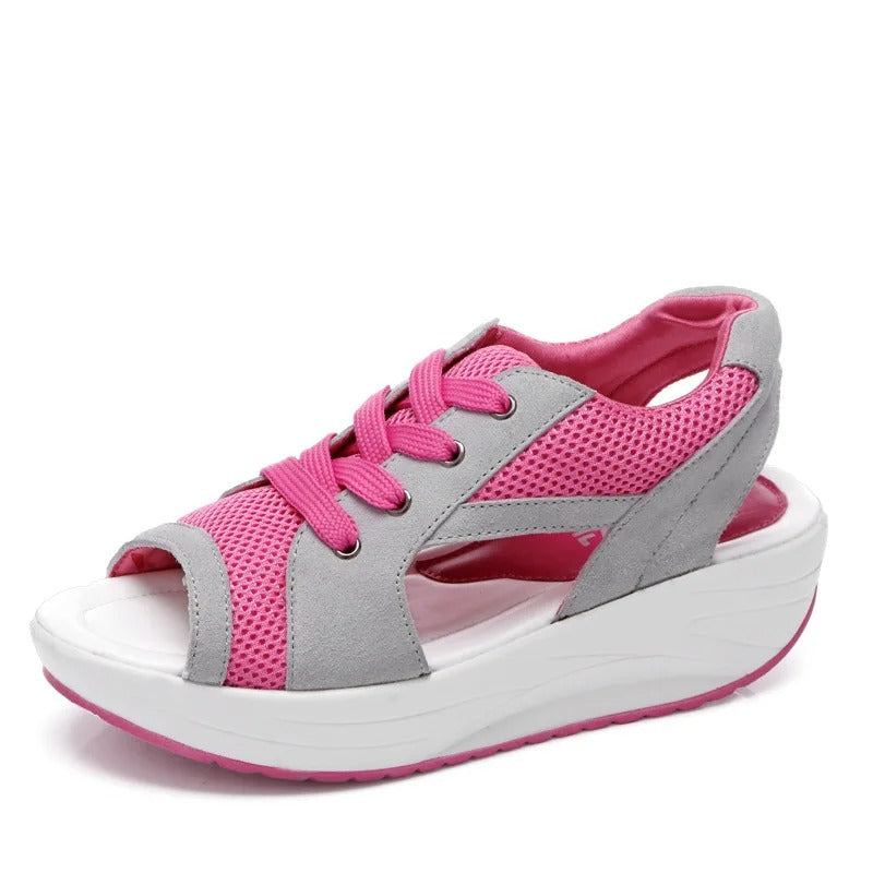 Orthopedic Women's Platform Sandals Mesh Open Toe Chunky Casual Sports Shoes
