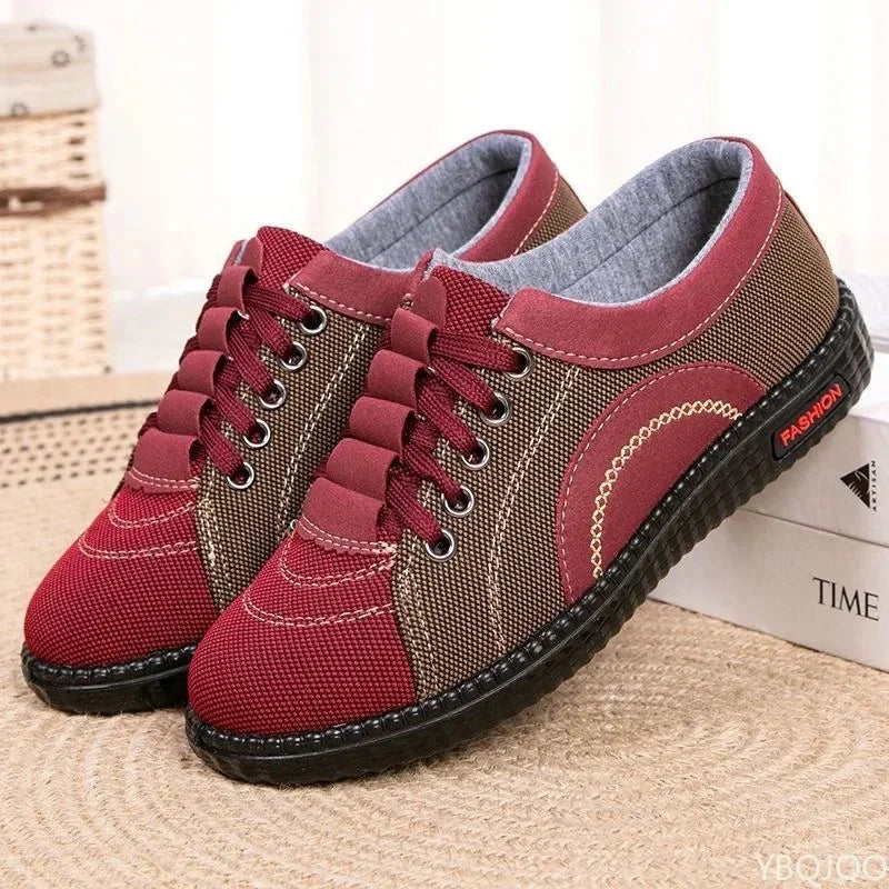 Women's Wide Toe Box Cotton Casual Sneakers
