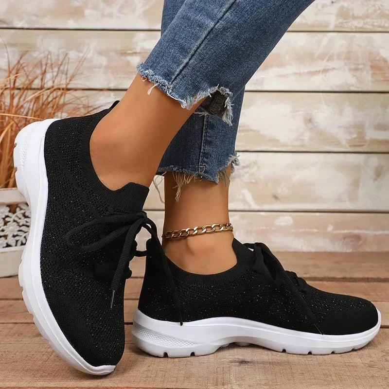 Women's Breathable Knit Mesh Sport Sneakers