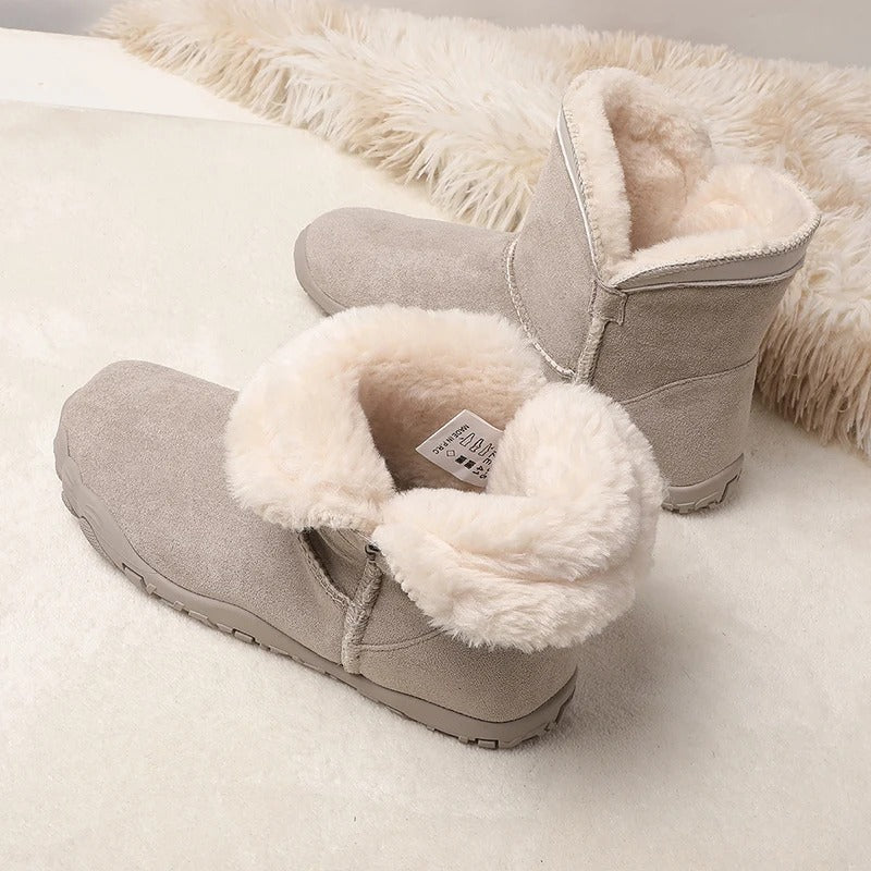 Women's Zero-Drop Wide Toe Box Fleece Lined Winter Boots