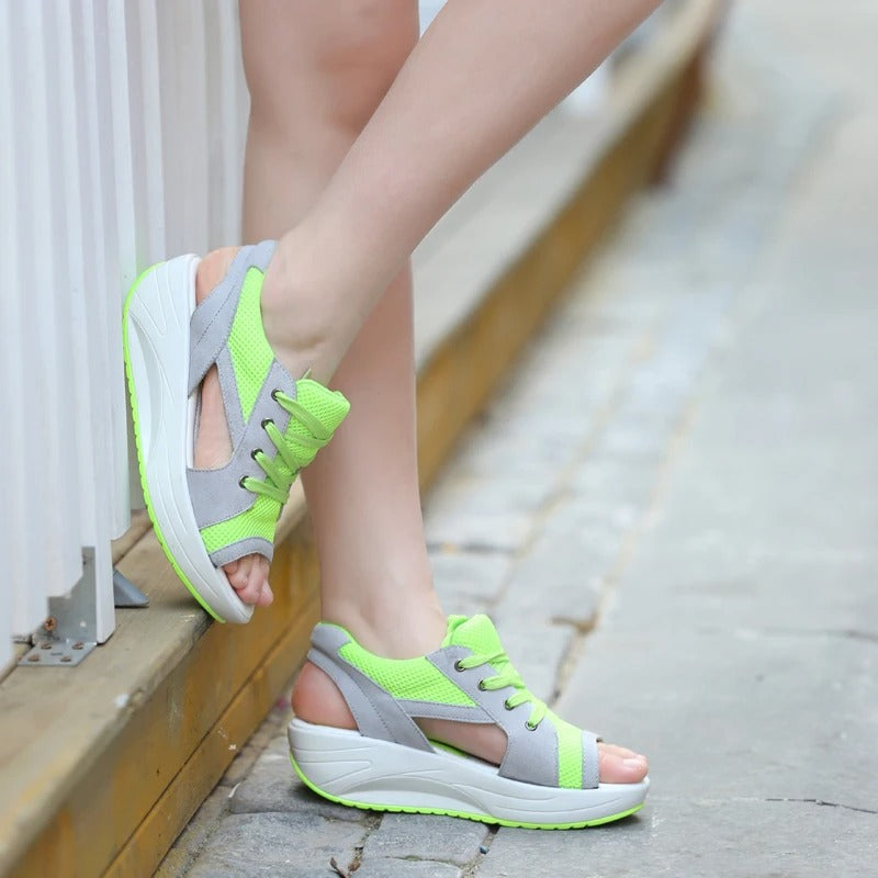 Orthopedic Women's Platform Sandals Mesh Open Toe Chunky Casual Sports Shoes