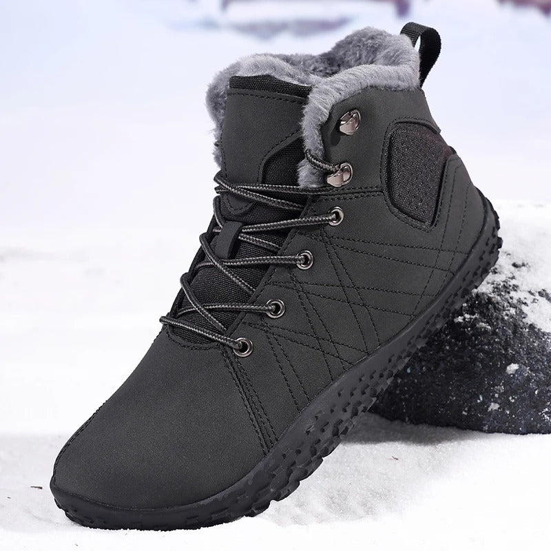 Wide Fit Barefoot Snow Boots with Cozy Lining (Unisex)