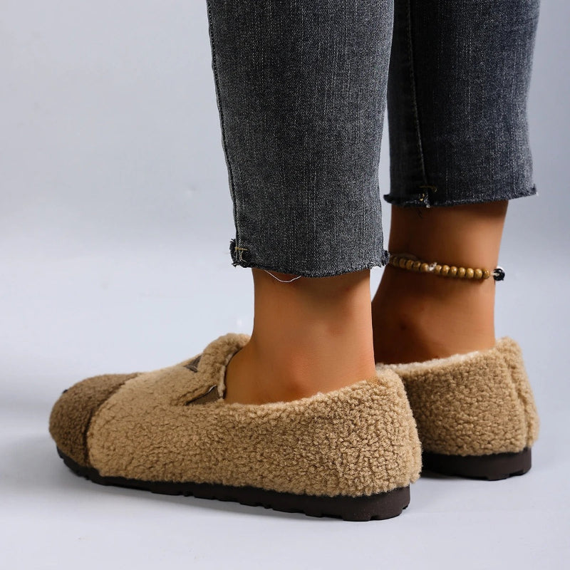 Women's Warm Plush Lined Moccasin Slippers