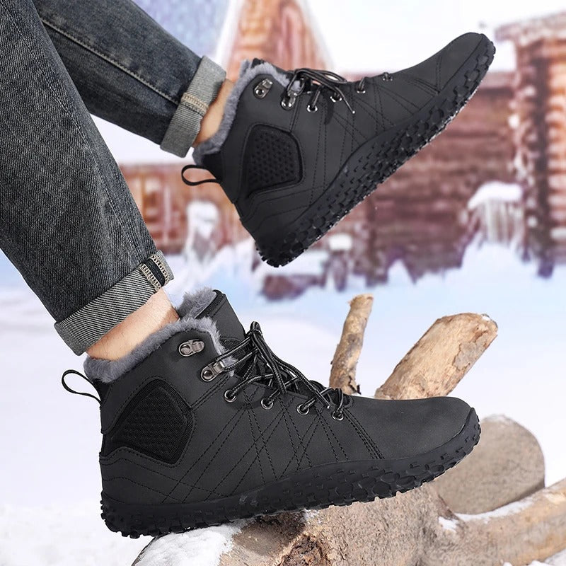 Wide Fit Barefoot Snow Boots with Cozy Lining (Unisex)
