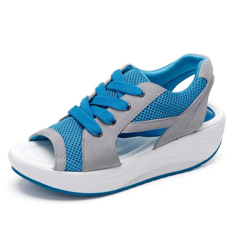 Orthopedic Women's Platform Sandals Mesh Open Toe Chunky Casual Sports Shoes