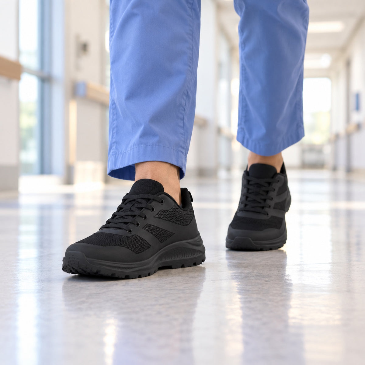 Maldonado – Unisex Nursing Sneakers, worn on a walk