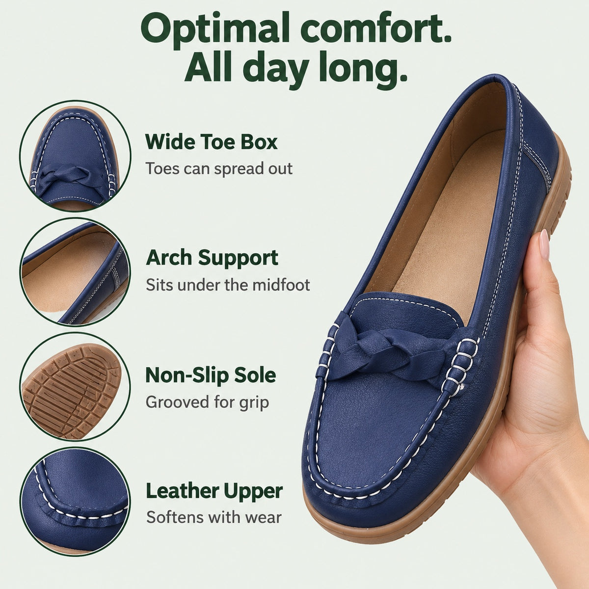 Marcia – Women's Slip-On Loafers, features