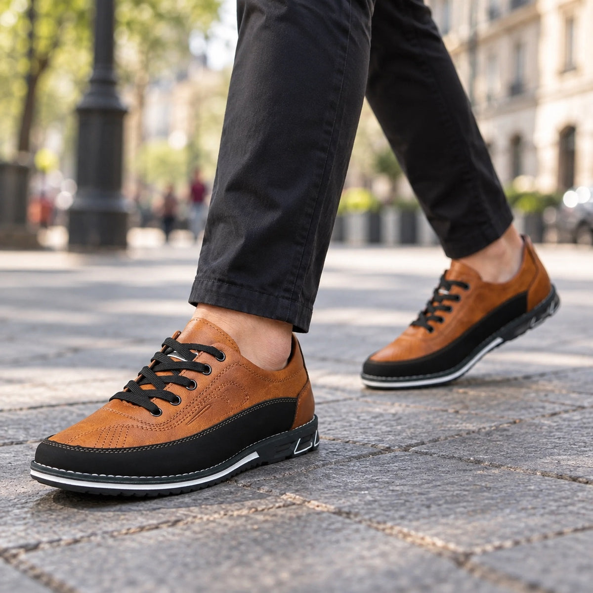 Marco – Men's Wide Toe Box Shoes, worn on a walk