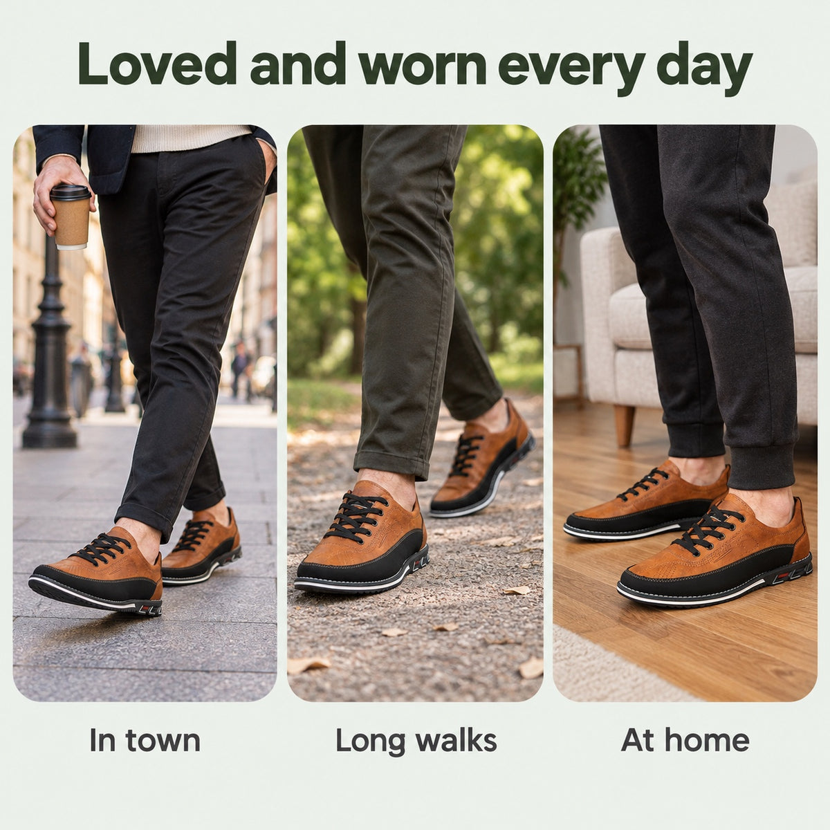 Marco – Men's Wide Toe Box Shoes, worn every day