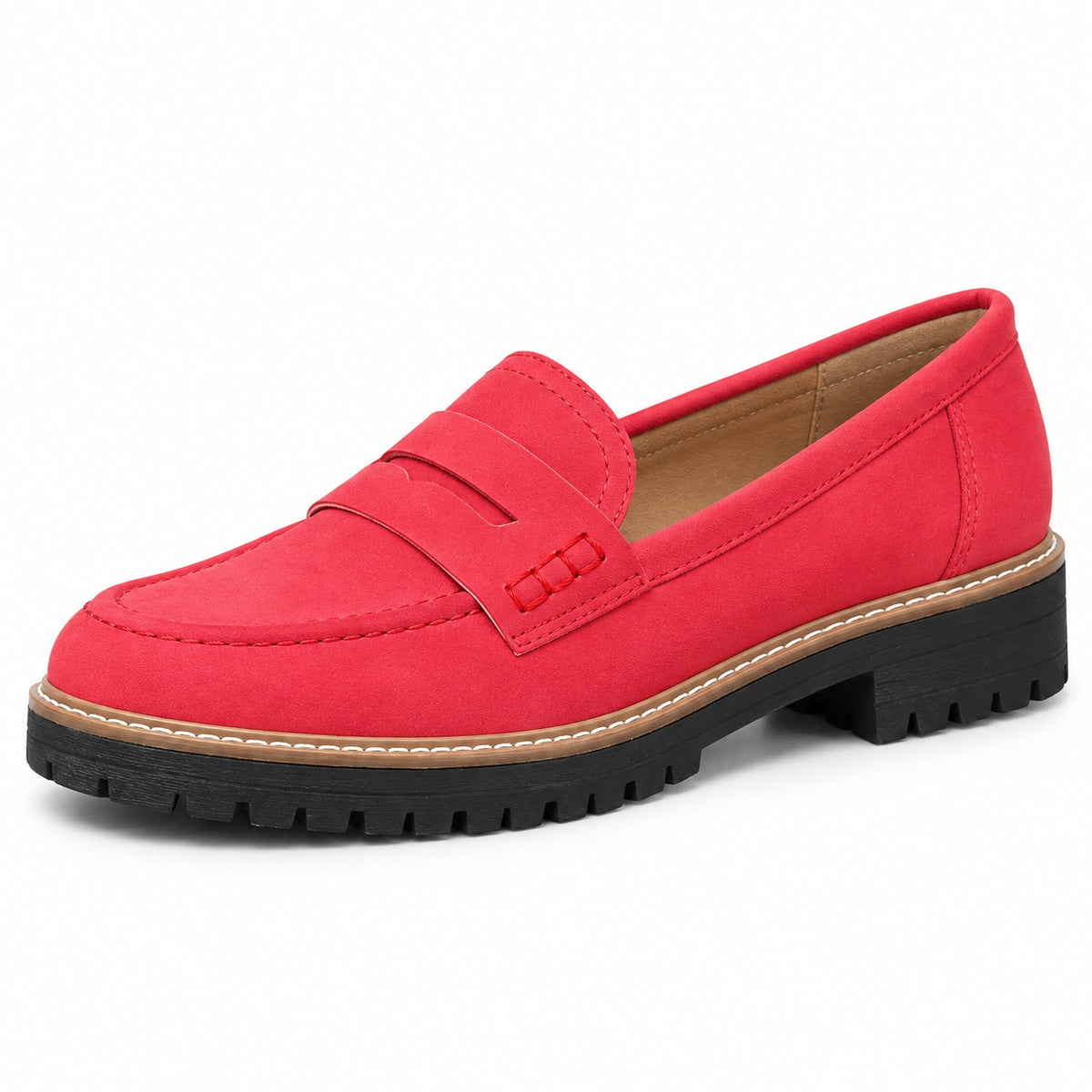 Marian – Women's Arch Support Loafers in Red