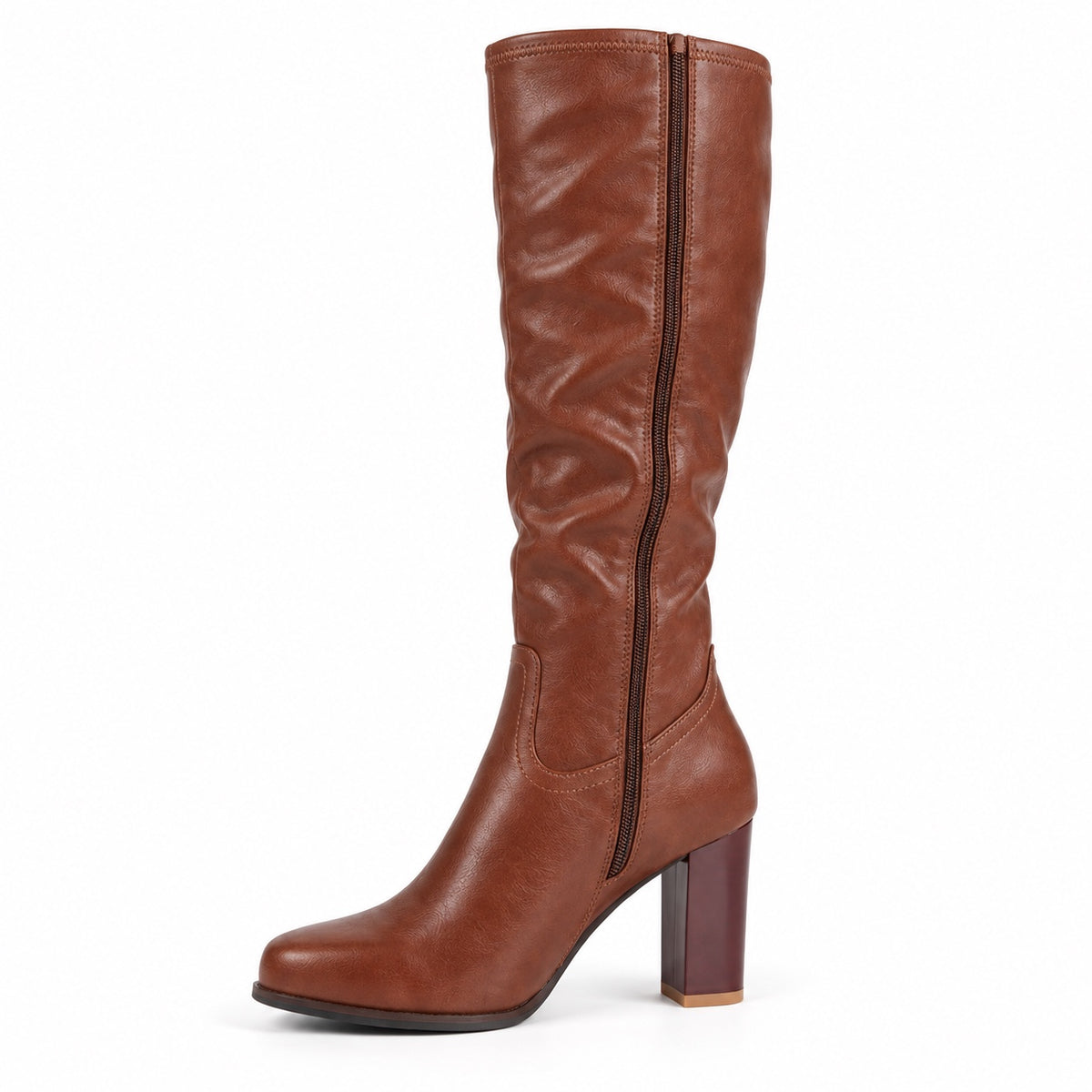 Marilyn – Women's Wide Calf Boots in Brown