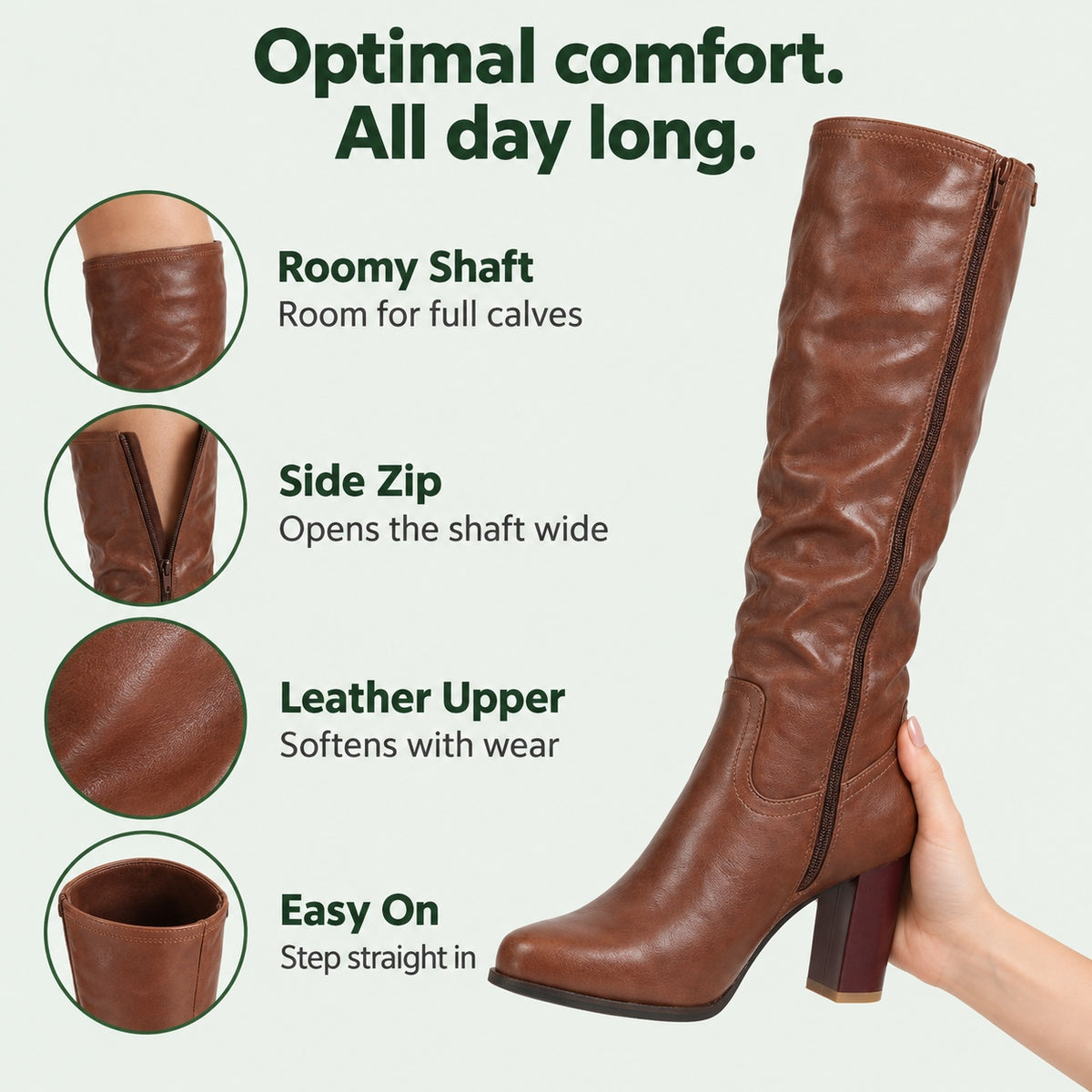 Marilyn – Women's Wide Calf Boots, features