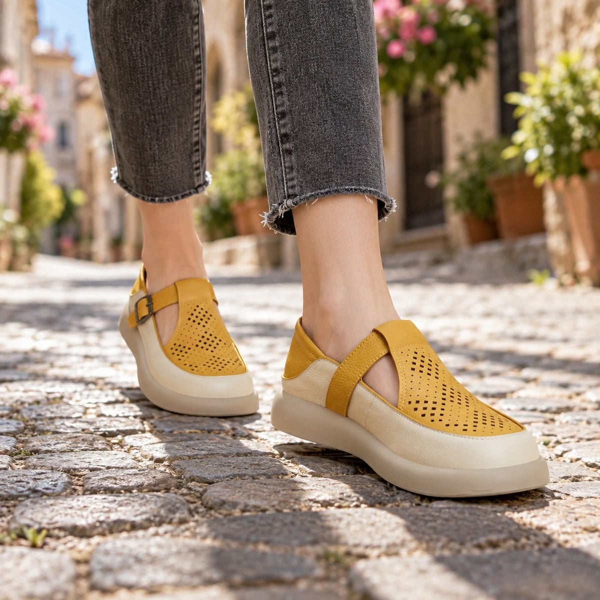 Marsh – Unisex Wide Toe Box Shoes, worn on a walk