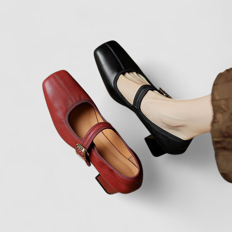 Women's Orthopedic Mary Jane Shoes with Arch Support and Elegant Strap