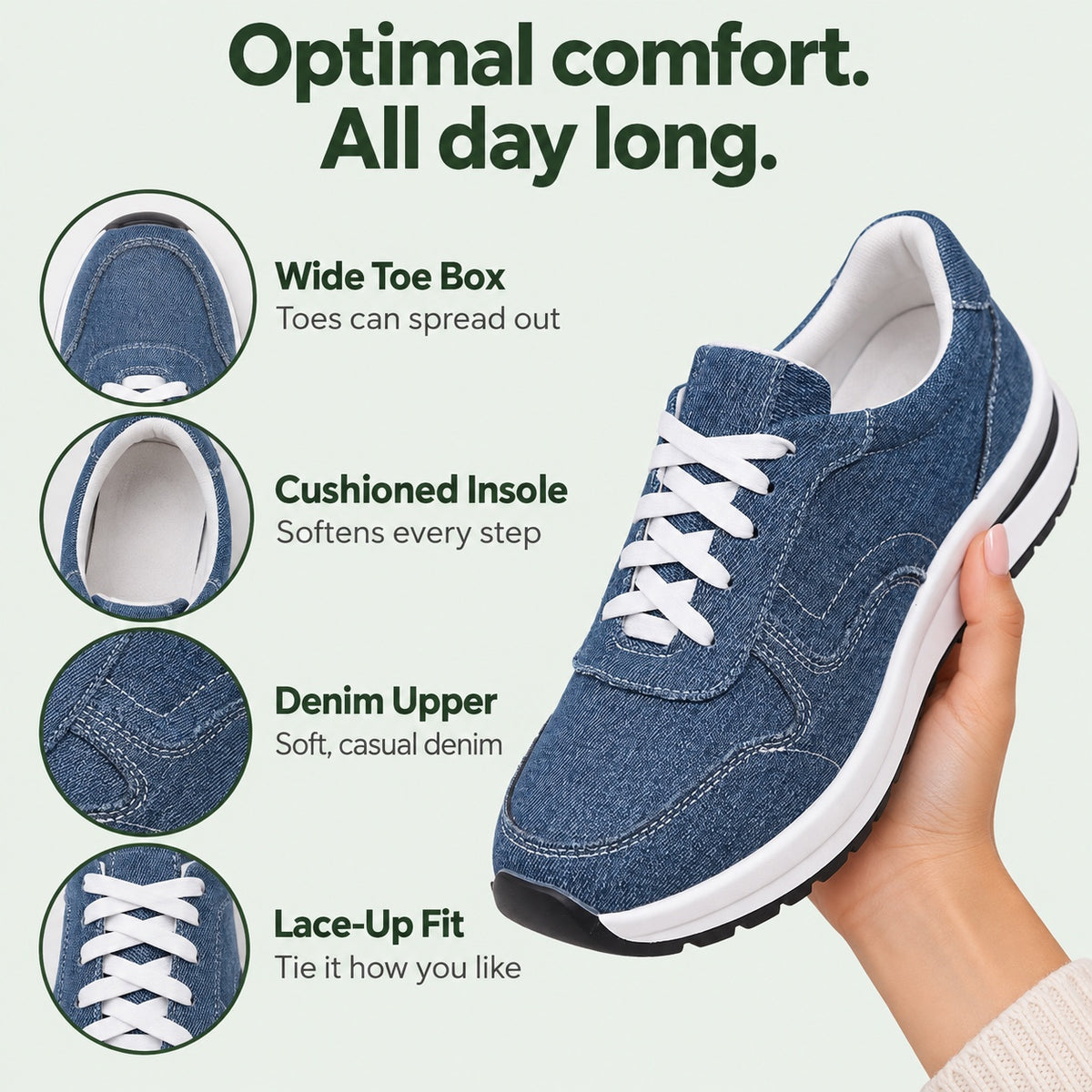Melissa – Women's Orthopedic Sneakers, features