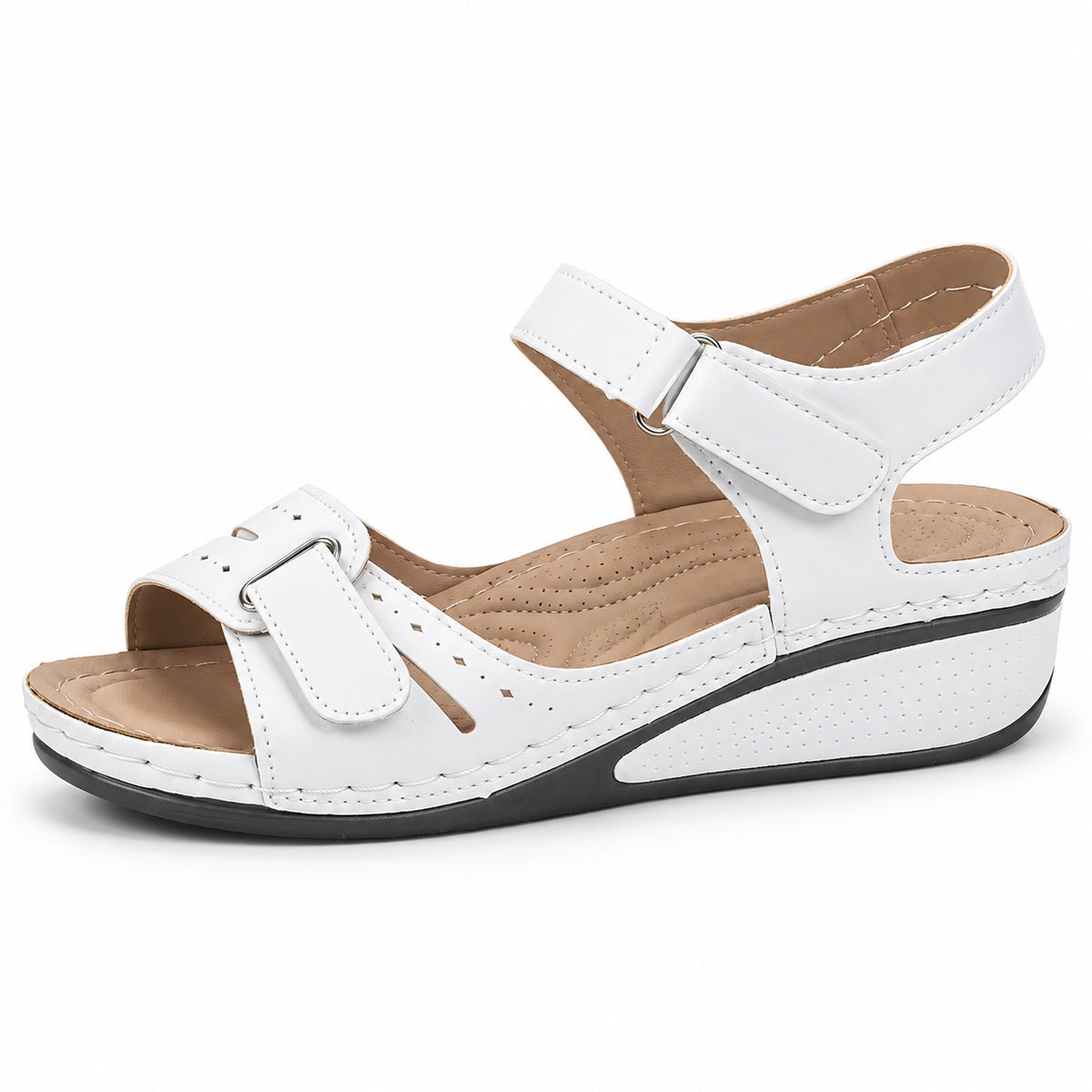 Mendoza – Unisex Wide Toe Box Sandals in White