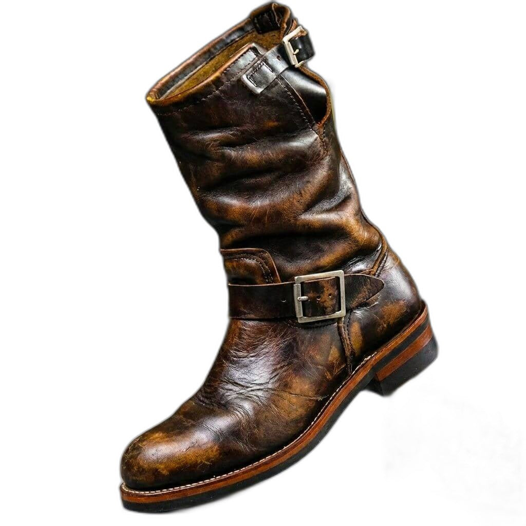 Edwin – Botas para hombre de caña ancha para pantorrillas gruesas