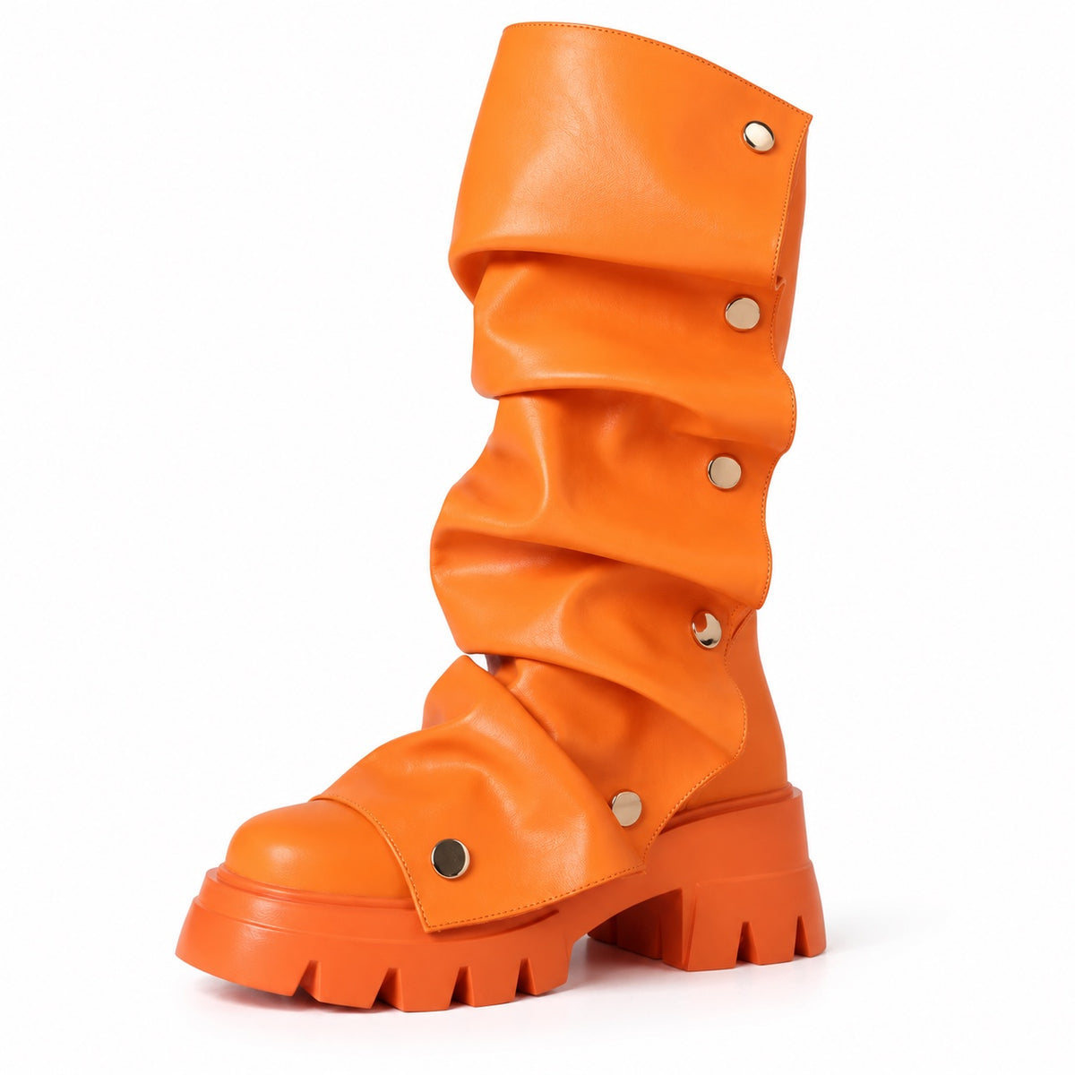 Meredith – Women's Wide Calf Boots in Orange
