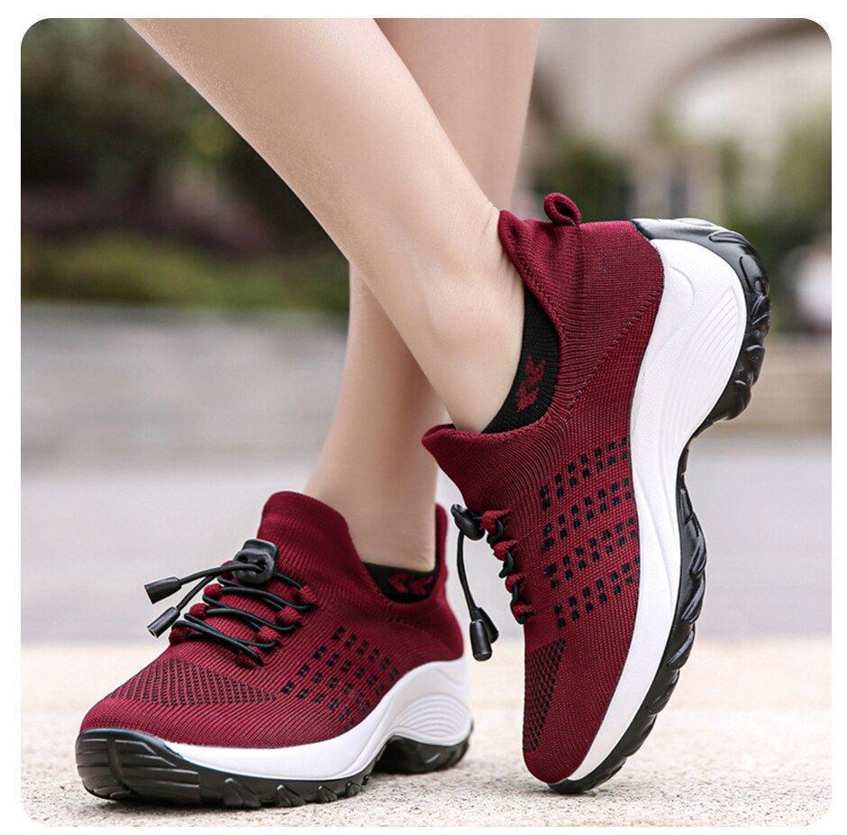 Women's Wide Fit Breathable Mesh Athletic Sneakers