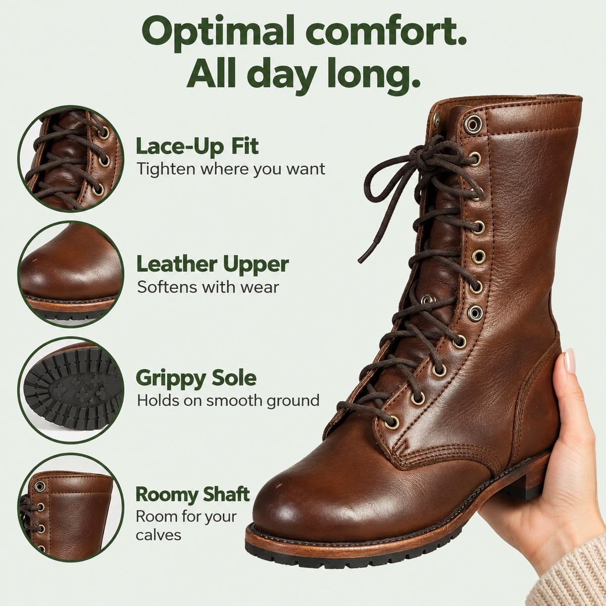 Michelle – Women's Wide Calf Boots, features