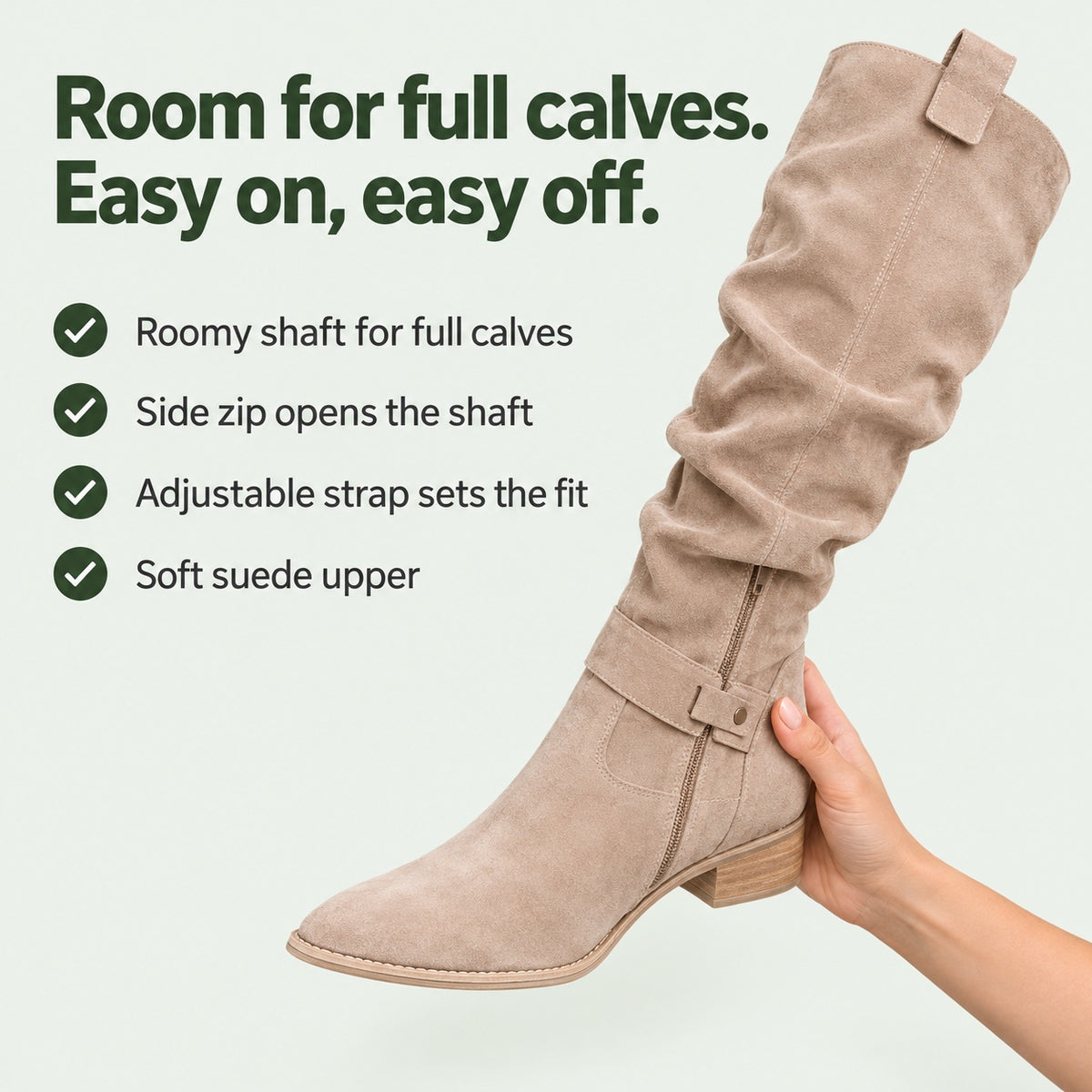 Minnie – Women's Wide Calf Boots, key benefits