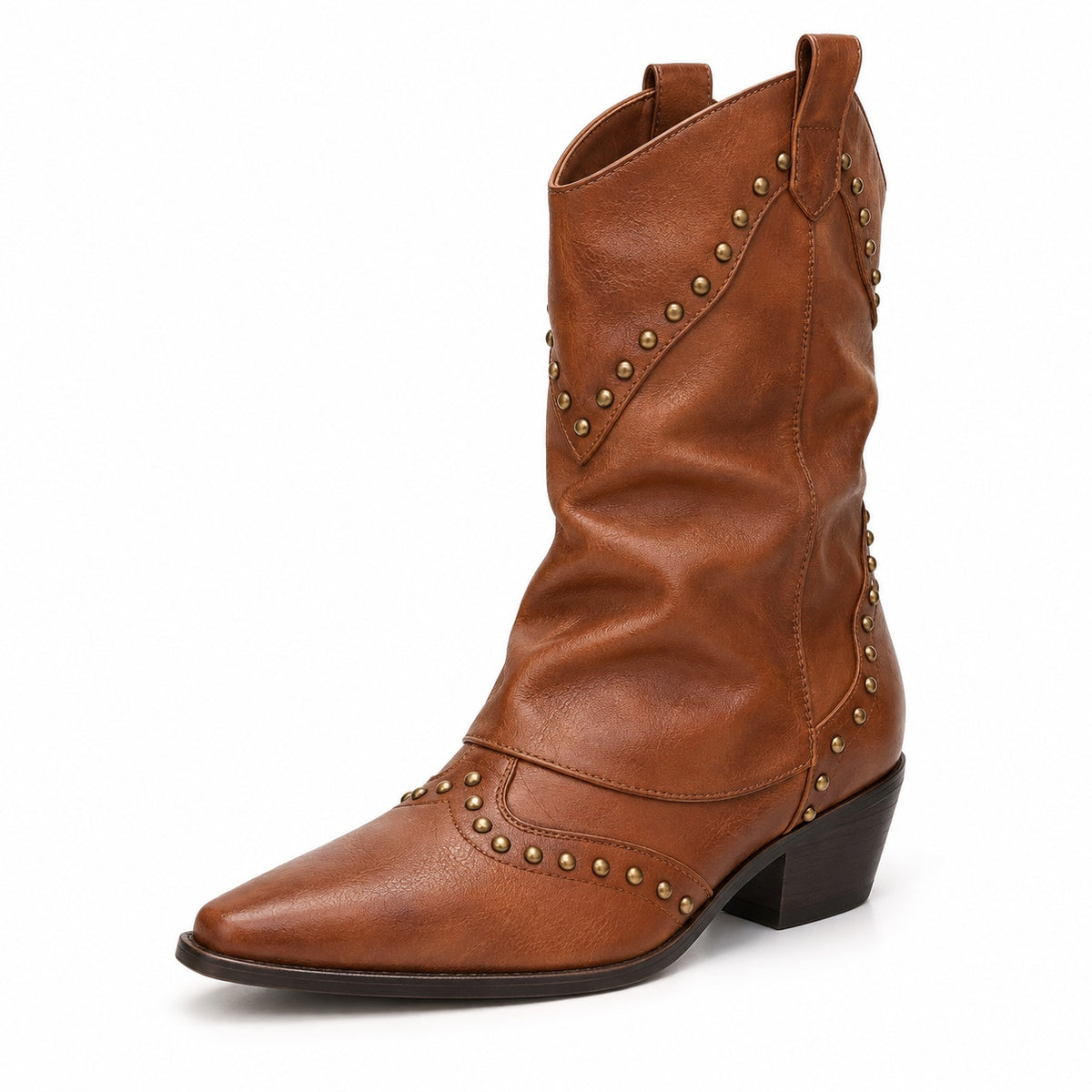 Misty – Women's Wide Calf Boots in Brown