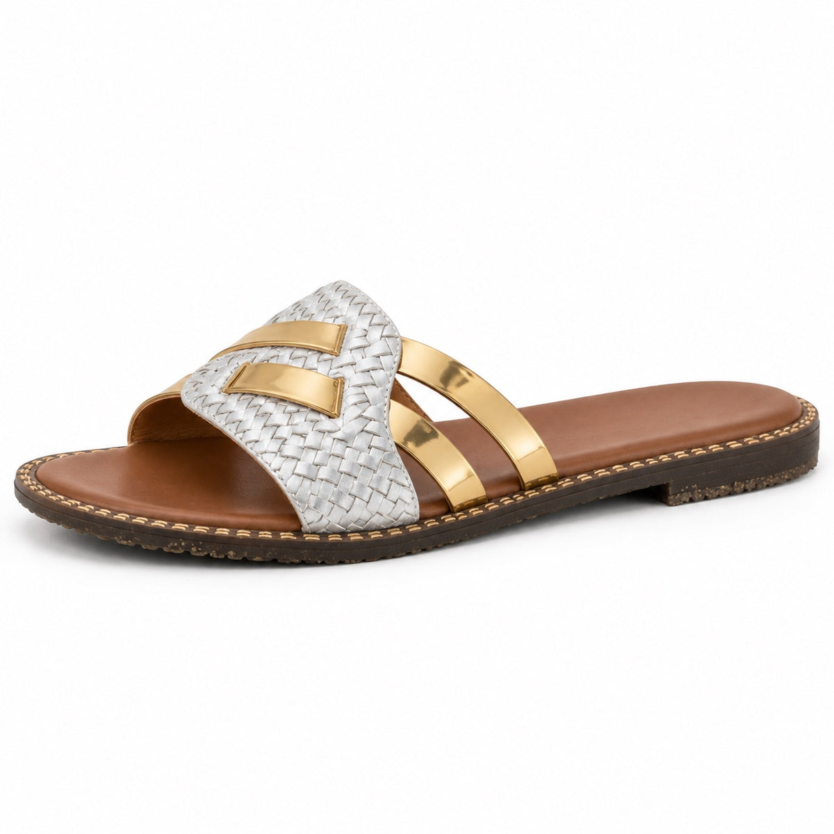 Moreno – Unisex Comfortable Sandals in Pearl Gold