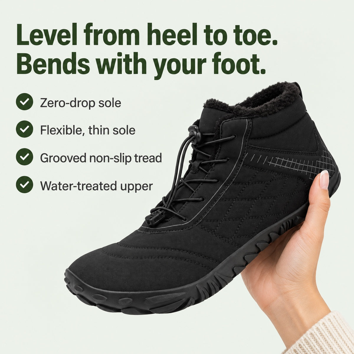 Moss – Unisex Barefoot Shoes, key benefits