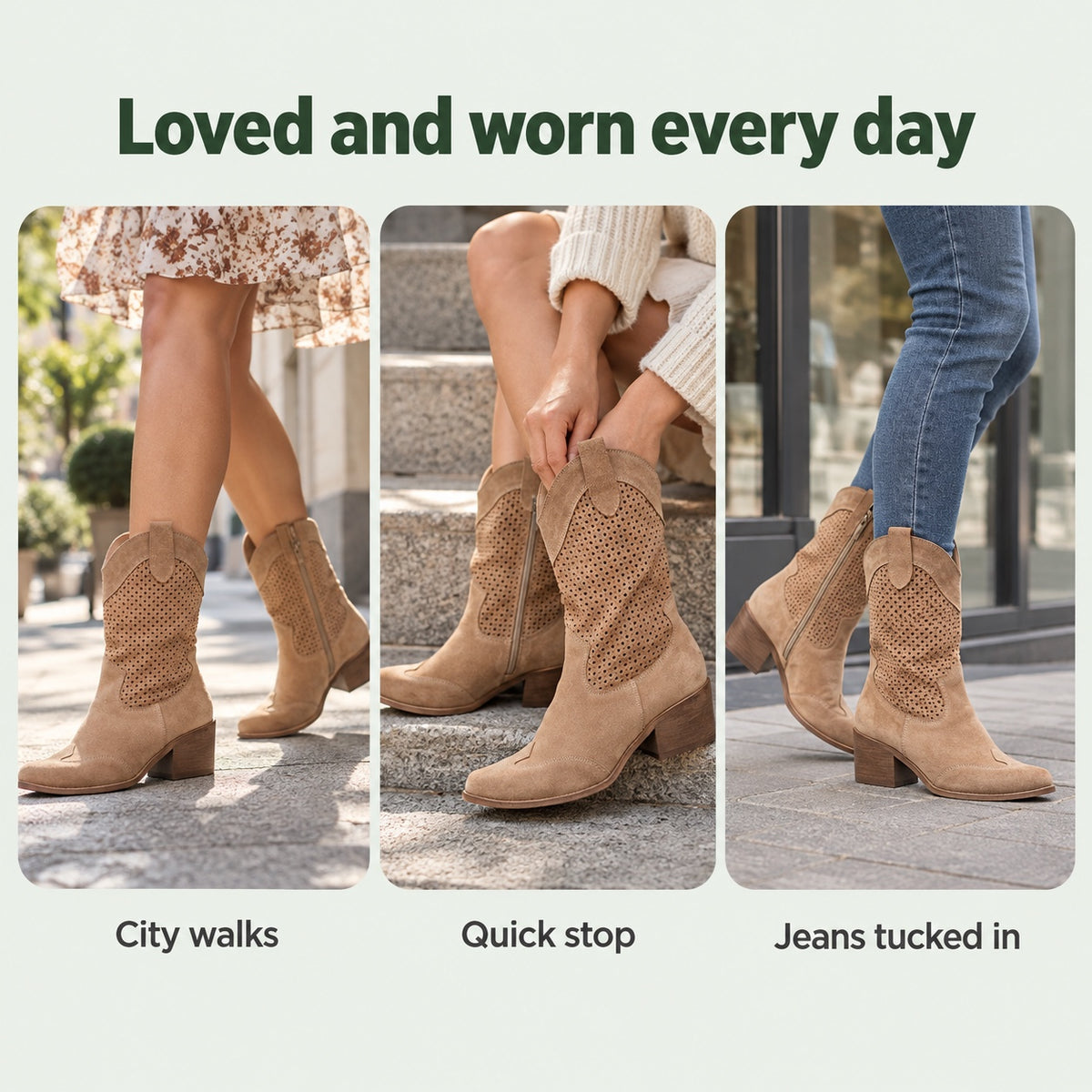 Muriel – Women's Wide Calf Boots, worn every day