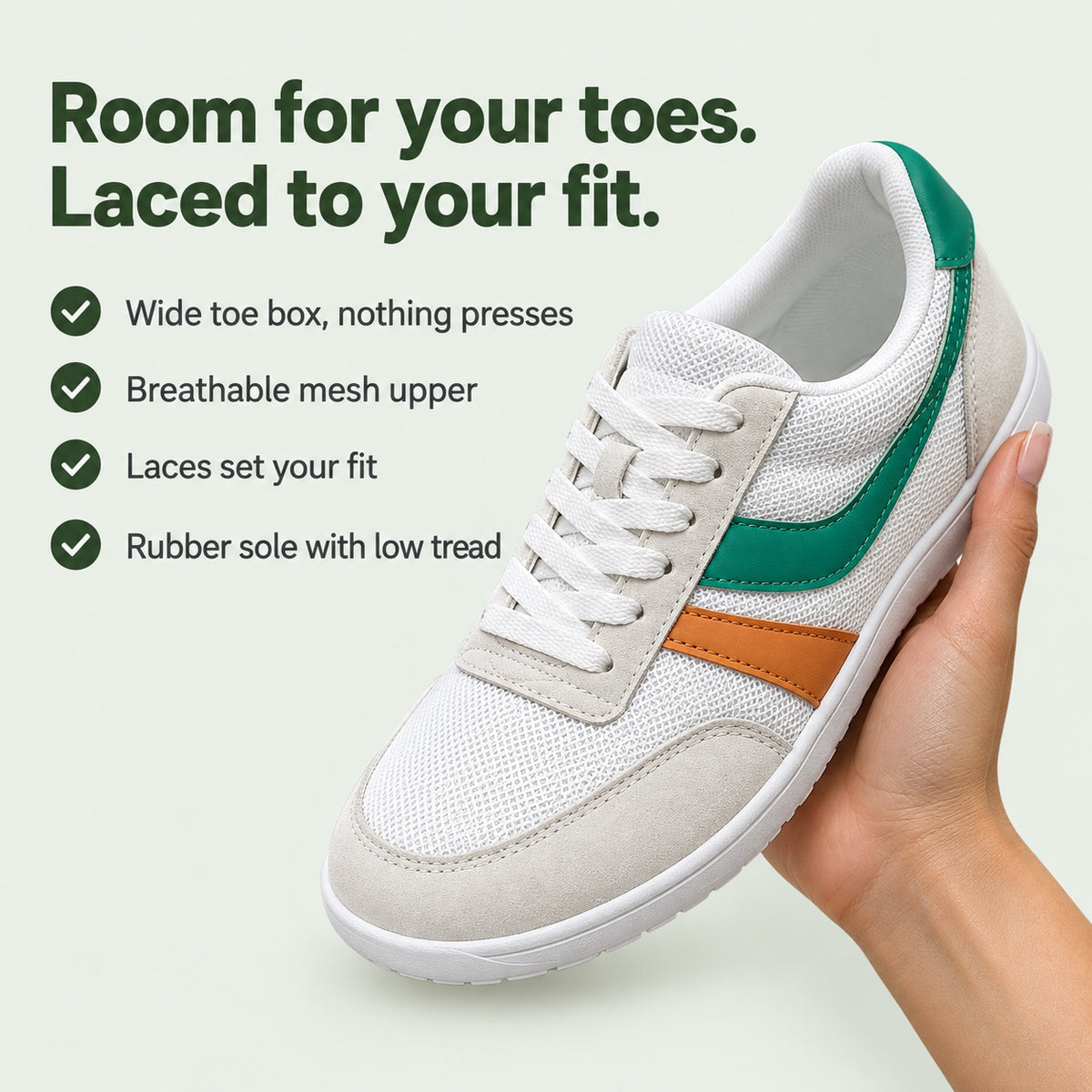 Murphy – Unisex Wide Toe Box Shoes, key benefits