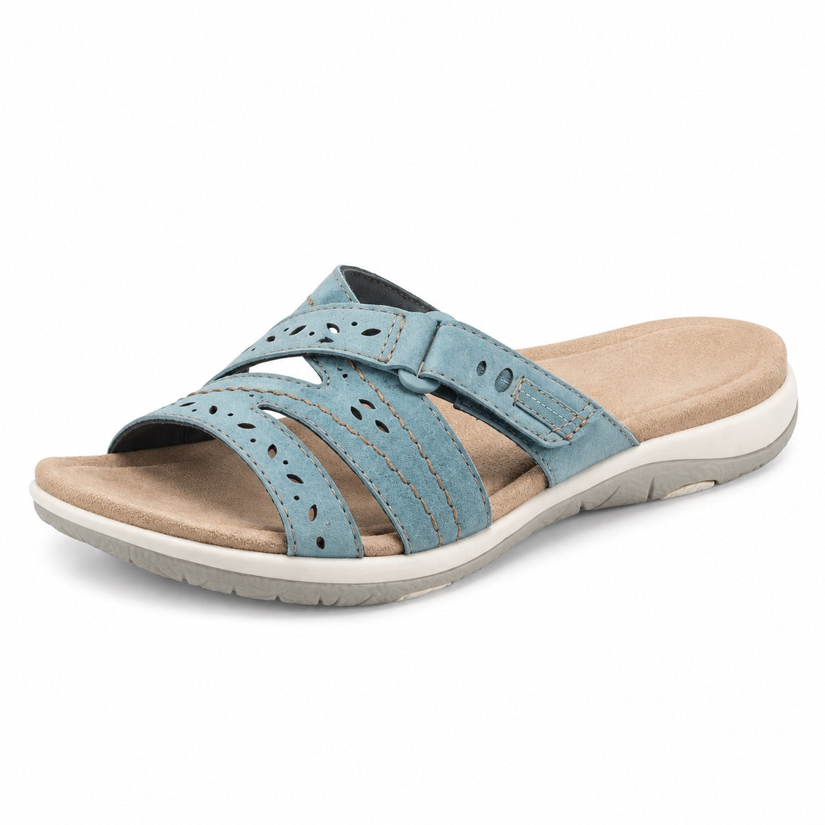 Nadine – Women's Wide Toe Box Sandals in Blue