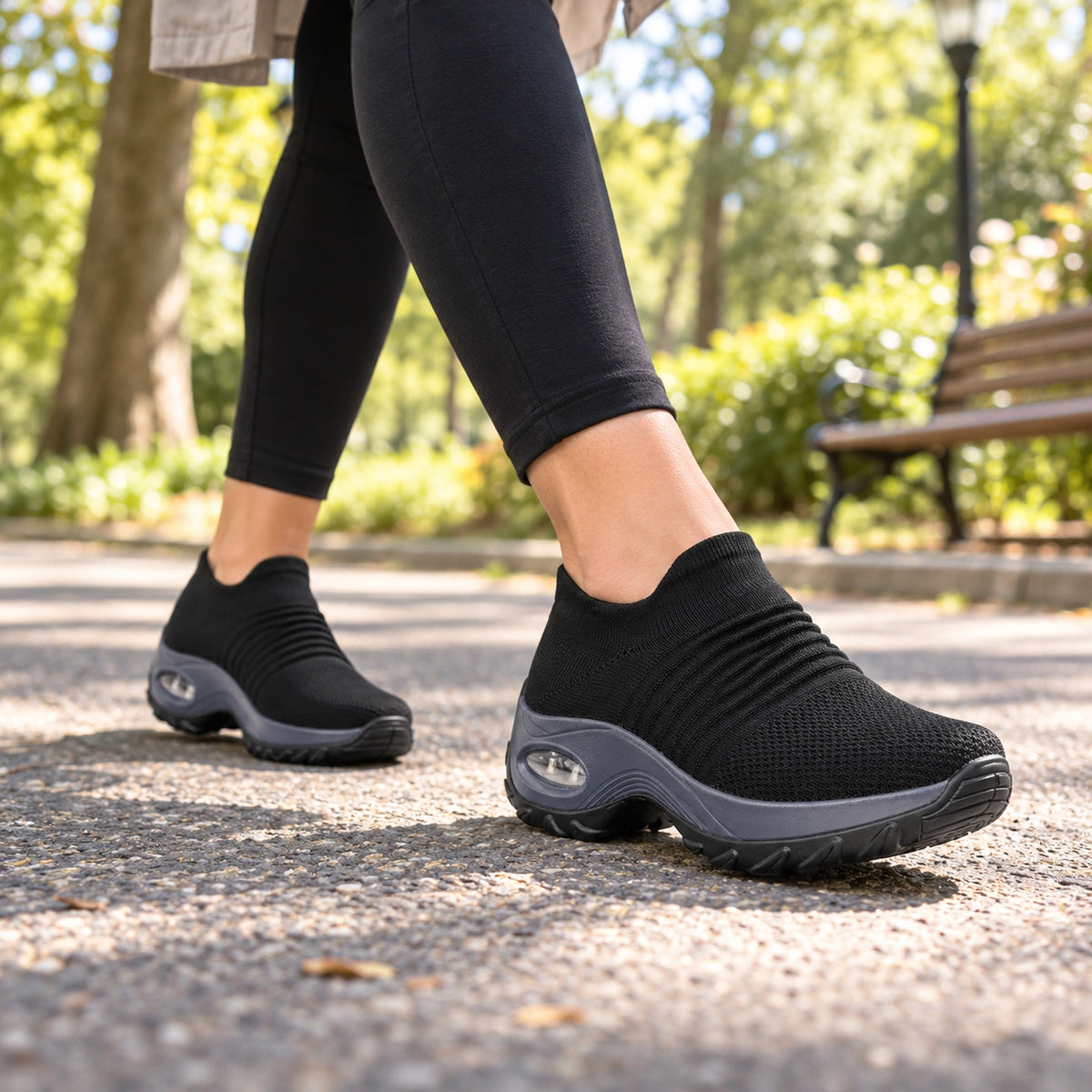 Nancy – Women's Plantar Fasciitis Shoes, worn on a walk