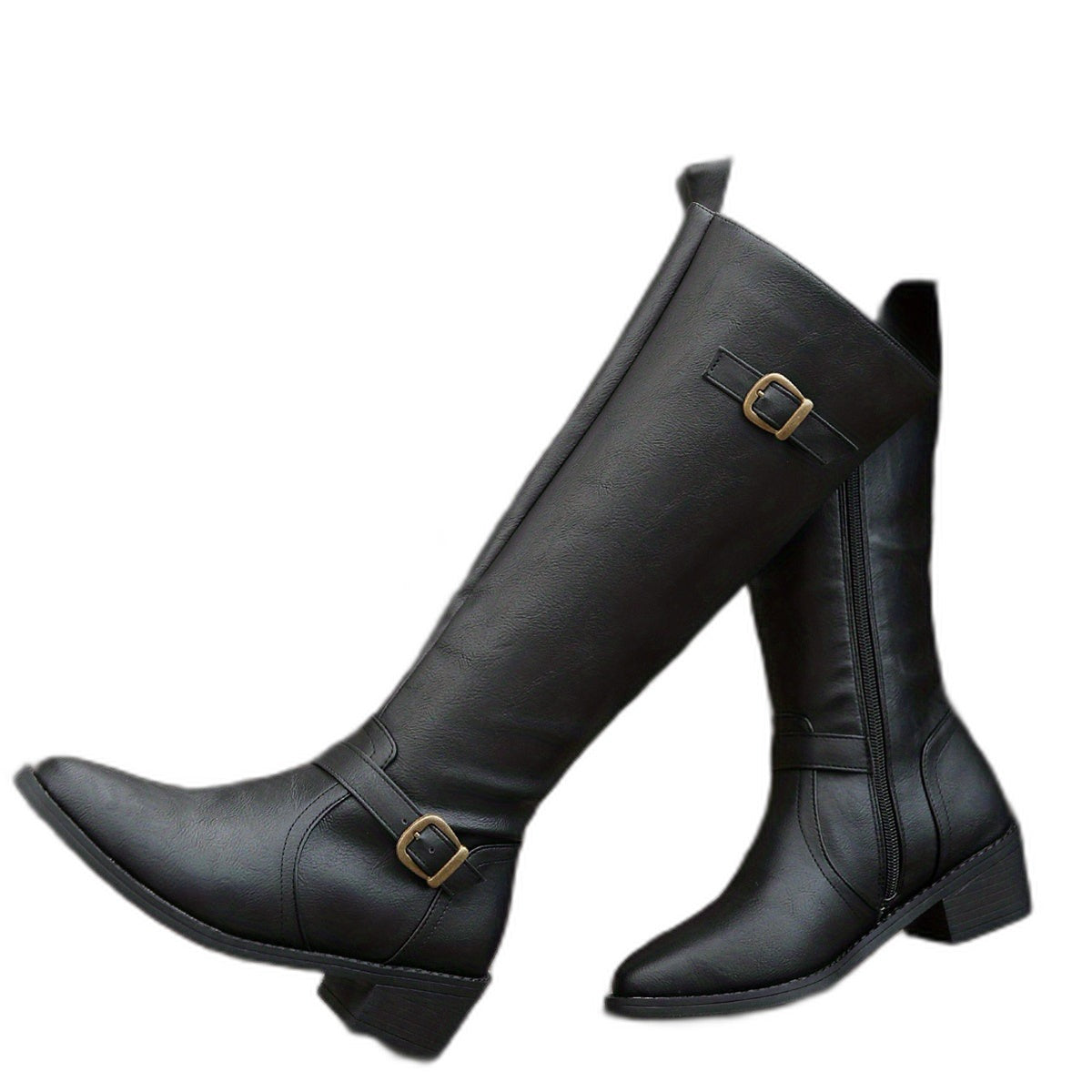 Evans – Botas unisex de caña ancha con caña espaciosa