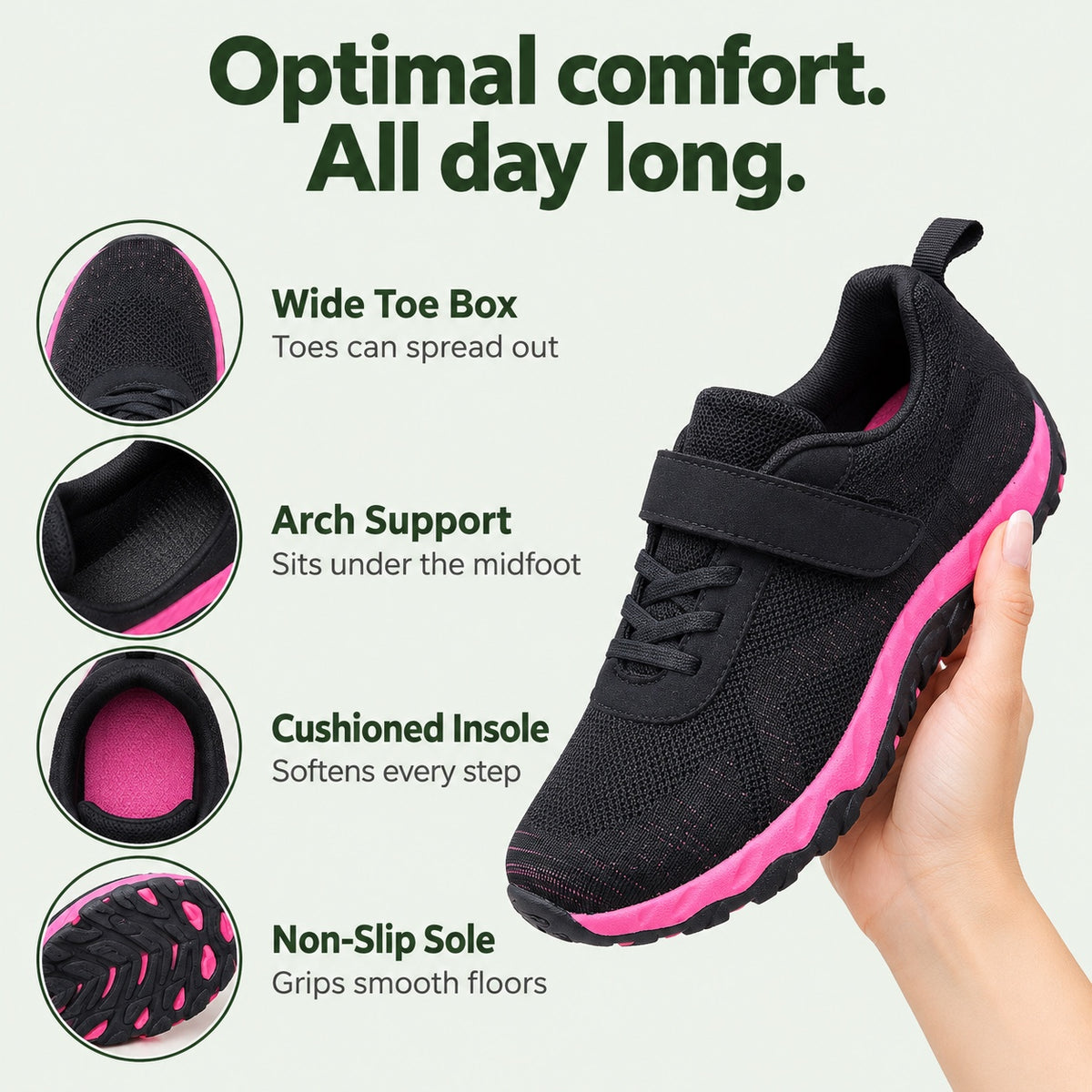 Natalie – Women's Plantar Fasciitis Shoes, features